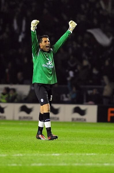 Leicester City's Ricardo Celebrates Opening Goal vs. Bristol City (18 / 02 / 2011, Championship)