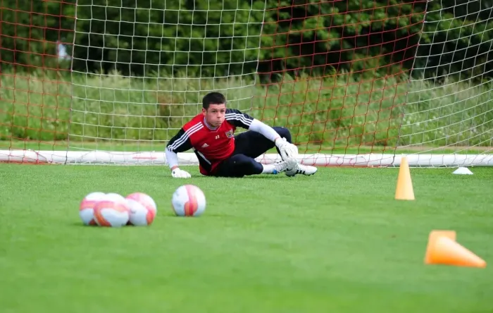 Framed Print : Lewis Carey: Brace for Impact - Intense Pre-Season Training with Bristol City FC
