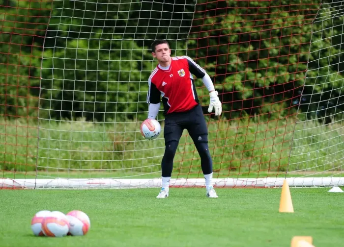 Framed Print : Lewis Carey: Bracing for Action – Intense Pre-season Training with Bristol City Framed Print : Lewis Carey: Bracing for Action – Intense Pre-season Training with Bristol City