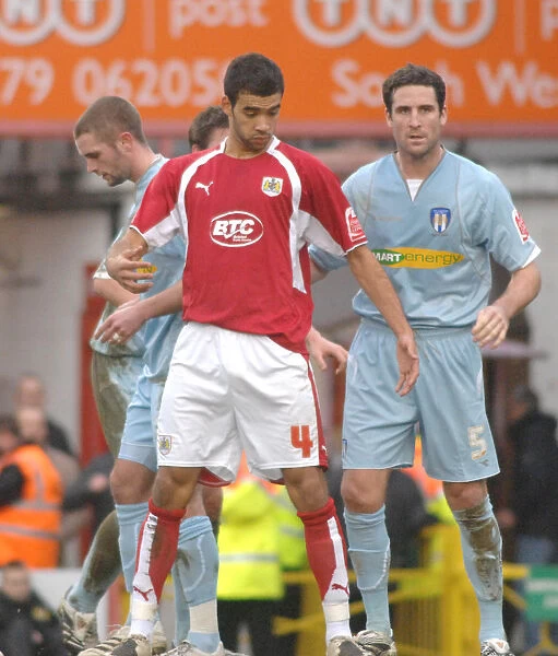 Liam Fontaine in Action for Bristol City Against Colchester United
