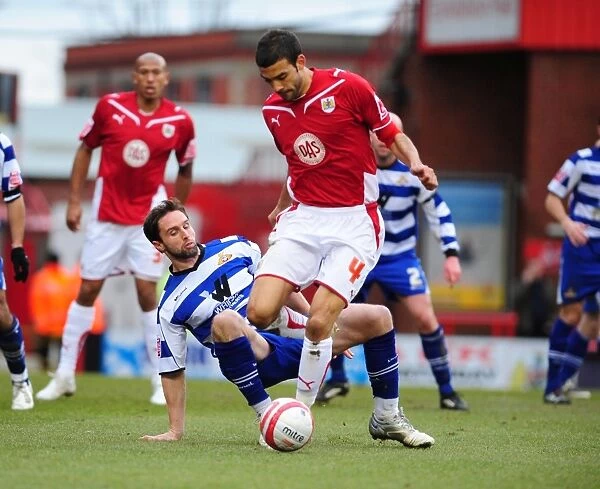 Liam Fontaine beats Mark Wilson to the ball