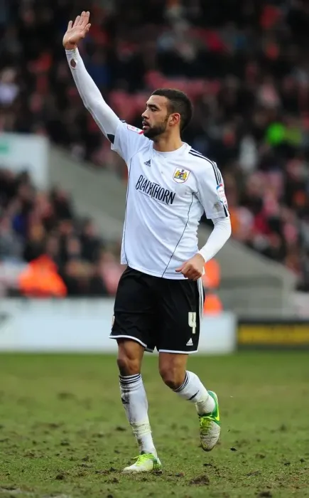 Framed Print : Liam Fontaine Calls for the Ball: Blackpool vs. Bristol City, Npower Championship (2013)