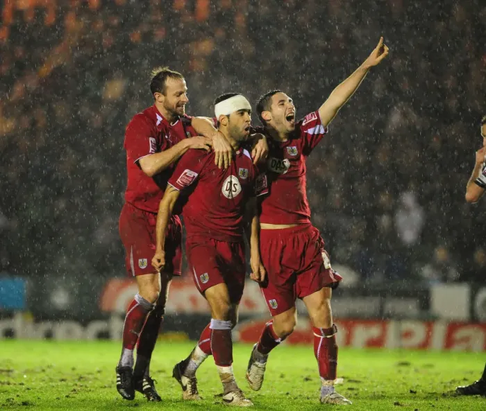 Framed Print : Liam Fontaine's Exultant Moment: Plymouth Argyle vs. Bristol City