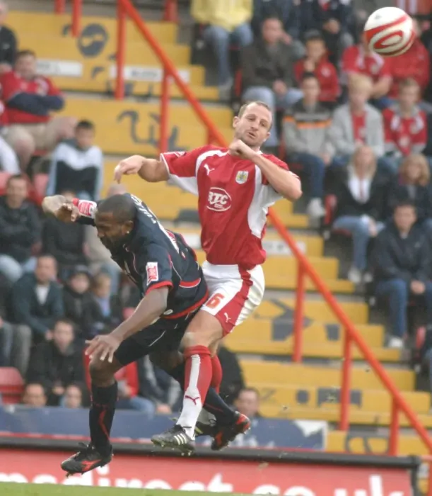 Framed Print : Louis Carey in Action: Bristol City vs Stoke City Framed Print : Louis Carey in Action: Bristol City vs Stoke City