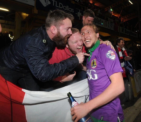 Luke Ayling of Bristol City Connects with Fans After Promotion-Sealing Victory over Bradford City