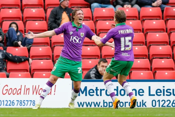 Framed Print : Luke Ayling Scores the Opener: Bristol City's Triumph at Oakwell Stadium, 2014 Framed Print : Luke Ayling Scores the Opener: Bristol City's Triumph at Oakwell Stadium, 2014
