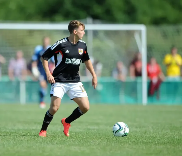 Framed Print : Luke Freeman Makes Bristol City Debut: Portishead Town vs. Bristol City Pre-Season Friendly (July 2014)