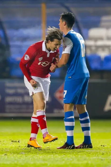 Framed Print : Luke Freeman Scores the Opener: Bristol City Ahead vs. Peterborough United, 2014 Framed Print : Luke Freeman Scores the Opener: Bristol City Ahead vs. Peterborough United, 2014