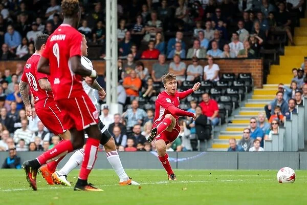 Luke Freeman Scores the Second Goal: Bristol City Leads 2-0 against Fulham at Craven Cottage (Sky Bet EFL Championship, 2016)