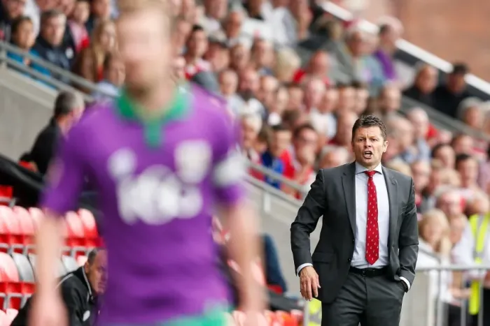 Framed Print : Manager Steve Cotterill Watches Fleetwood Town vs. Bristol City Clash, 2014 Framed Print : Manager Steve Cotterill Watches Fleetwood Town vs. Bristol City Clash, 2014