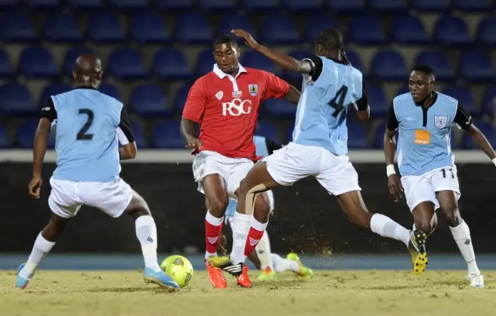Framed Print : Mark Little Faces Off in Botswana: Bristol City vs. Botswana Football Clash, July 2014