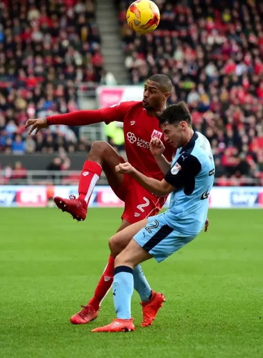 Framed Print : Mark Little vs Joe Newell: Intense Battle for Ball in Bristol City vs Rotherham United Championship Clash Framed Print : Mark Little vs Joe Newell: Intense Battle for Ball in Bristol City vs Rotherham United Championship Clash