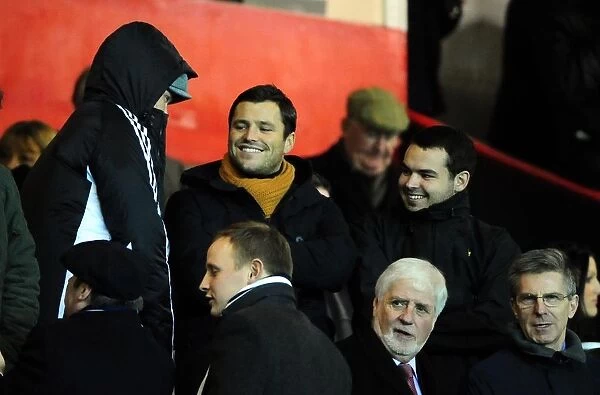 Mark Wright Watches Brother Josh Wright in Bristol City vs. Millwall Championship Match, 03 / 01 / 2012