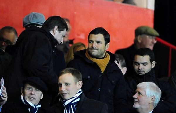 Mark Wright Watches Brother Josh Wright's Championship Match Against Bristol City at Ashton Gate Stadium (03 / 01 / 2012)