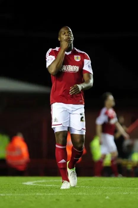 Framed Print : Marlon Harewood's Disappointment: Bristol City vs. Brentford, 2013 Framed Print : Marlon Harewood's Disappointment: Bristol City vs. Brentford, 2013