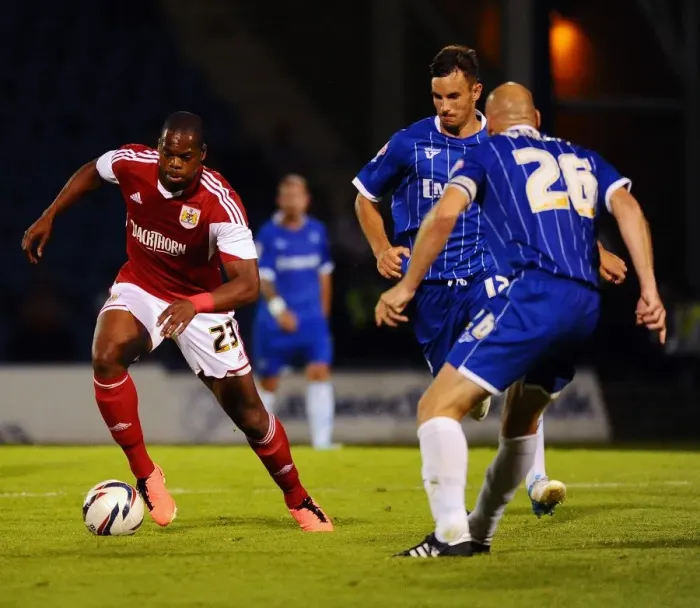 Framed Print : Marlon Harewood's Escape Attempt: Gillingham vs. Bristol City, 2013 Framed Print : Marlon Harewood's Escape Attempt: Gillingham vs. Bristol City, 2013