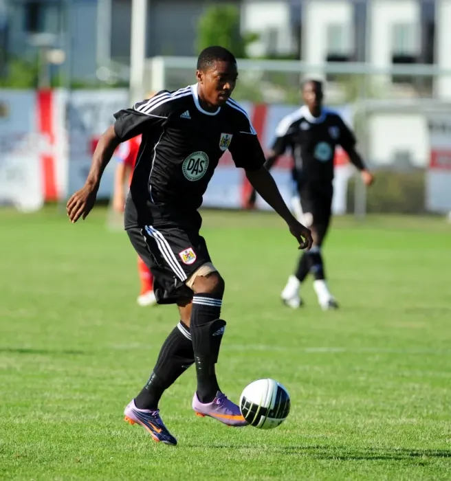 Framed Print : Marlon Jackson in Action: Bristol City vs Helsingborgs IF Framed Print : Marlon Jackson in Action: Bristol City vs Helsingborgs IF