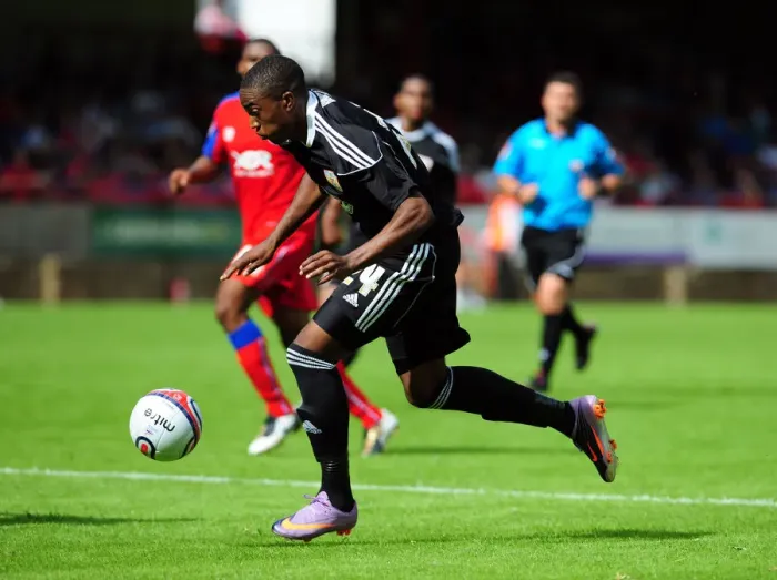 Framed Print : Marlon Jackson Scores Ahead: Outpacing Aldershot Defenders Framed Print : Marlon Jackson Scores Ahead: Outpacing Aldershot Defenders