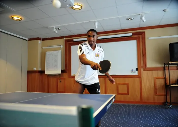 Framed Print : Marlon Jackson: Unwavering Concentration during Bristol City FC Training Framed Print : Marlon Jackson: Unwavering Concentration during Bristol City FC Training