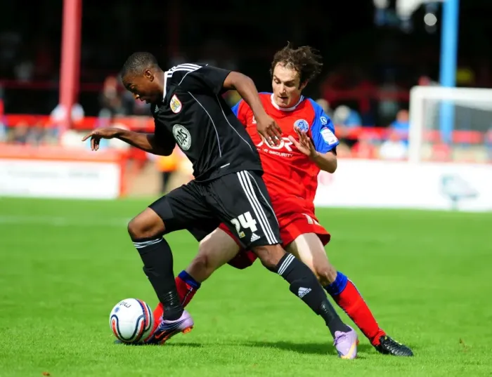 Framed Print : Marlon Jackson's Thrilling Sprint: Outpacing Aldershot Defenders for a Bristol City Goal Framed Print : Marlon Jackson's Thrilling Sprint: Outpacing Aldershot Defenders for a Bristol City Goal