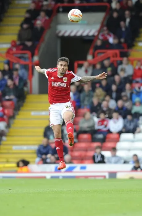 Framed Print : Marlon Pack in Action: Bristol City vs. Crewe, Sky Bet League One, 2014 Framed Print : Marlon Pack in Action: Bristol City vs. Crewe, Sky Bet League One, 2014