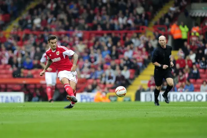 Framed Print : Marlon Pack in Action: Bristol City vs Colchester United, Sky Bet League One (September 2013) Framed Print : Marlon Pack in Action: Bristol City vs Colchester United, Sky Bet League One (September 2013)