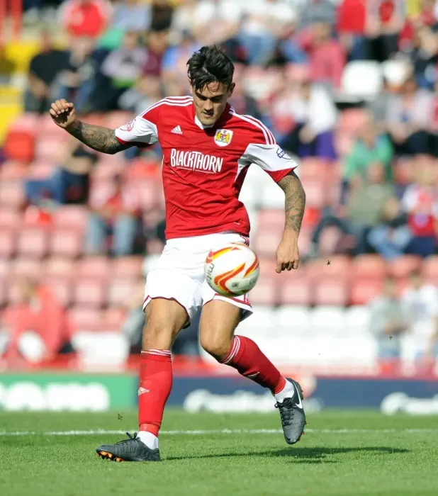 Framed Print : Marlon Pack in Action: Bristol City vs Peterborough United, Sky Bet League One Rivalry at Ashton Gate, September 14, 2013