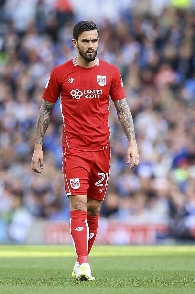 Marlon Pack of Bristol City in Action Against Brighton and Hove Albion at Amex Stadium, 2017