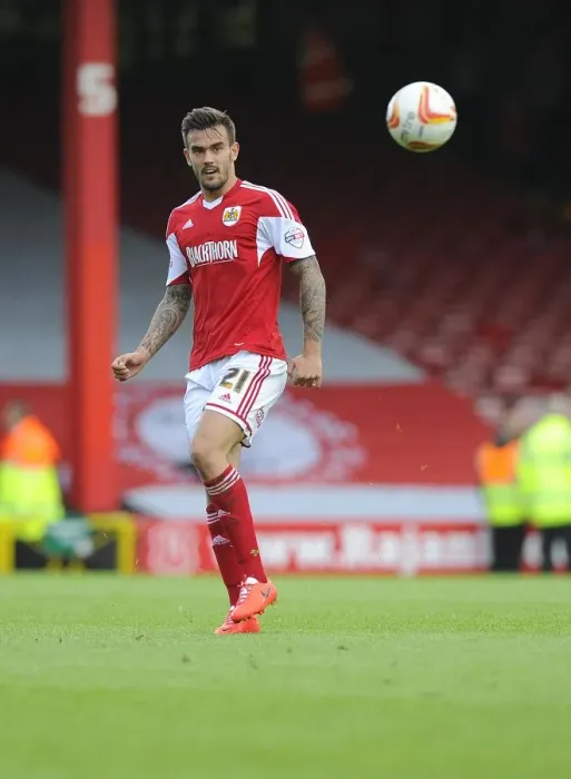Framed Print : Marlon Pack of Bristol City in Action Against Crewe, Sky Bet League One, 2014