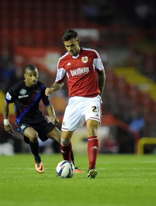 Framed Print : Marlon Pack of Bristol City Faces Off Against Crystal Palace in Capital One Cup Clash, 2013 Framed Print : Marlon Pack of Bristol City Faces Off Against Crystal Palace in Capital One Cup Clash, 2013