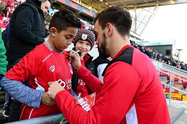 Marlon Pack of Bristol City Signs Autographs for Adoring Fans during Sky Bet Championship Match against Reading
