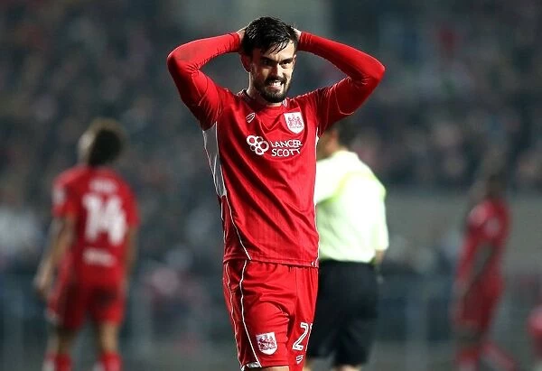 Marlon Pack in Disbelief: Wide Miss Costs Bristol City in EFL Cup Match against Hull City