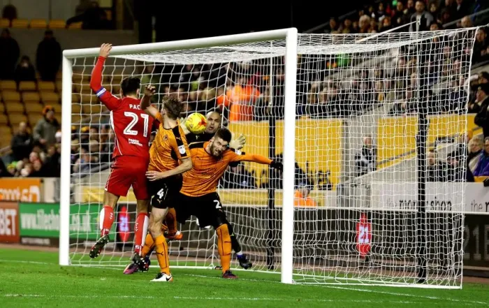 Framed Print : Marlon Pack Heads the Ball: Wolverhampton Wanderers vs. Bristol City, Sky Bet Championship (December 2016)