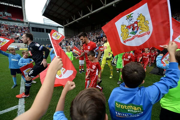Marlon Pack Leads Out Bristol City Against Derby County at Ashton Gate Stadium, 2016