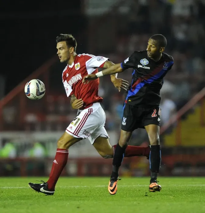 Framed Print : Marlon Pack Soars High: A Thrilling Heading Duel Against Crystal Palace's Elliot Grandin, 2013 Framed Print : Marlon Pack Soars High: A Thrilling Heading Duel Against Crystal Palace's Elliot Grandin, 2013