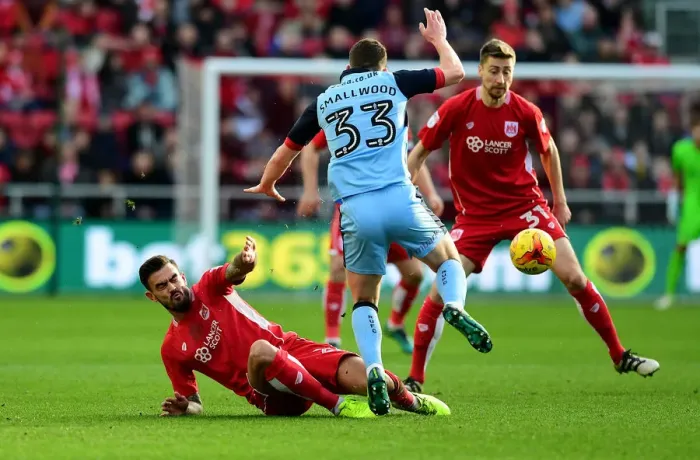 Framed Print : Marlon Pack Tackles Richard Smallwood in Intense Bristol City vs Rotherham United Championship Clash Framed Print : Marlon Pack Tackles Richard Smallwood in Intense Bristol City vs Rotherham United Championship Clash