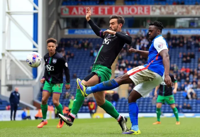 Framed Print : Marlon Pack vs. Hope Akpan Clash: Blackburn Rovers vs. Bristol City, Sky Bet Championship (230416) Framed Print : Marlon Pack vs. Hope Akpan Clash: Blackburn Rovers vs. Bristol City, Sky Bet Championship (230416)