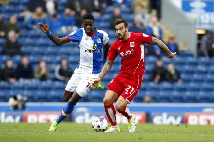 Framed Print : Marlon Pack vs. Lucas Joao Clash at Ewood Park: Blackburn Rovers vs. Bristol City, Sky Bet Championship