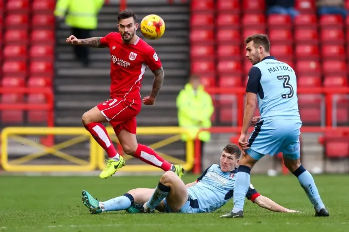 Framed Print : Marlon Pack vs. Richard Smallwood: Clash in Sky Bet Championship Match - Bristol City vs. Rotherham United