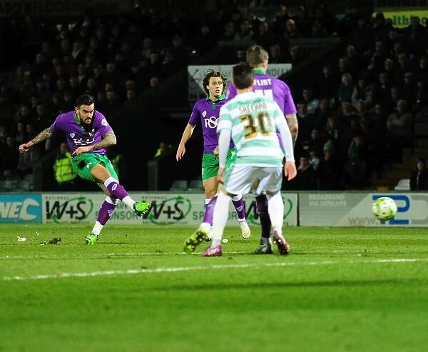 Marlon Pack's Shot at Goal: Yeovil Town vs. Bristol City, Sky Bet League One