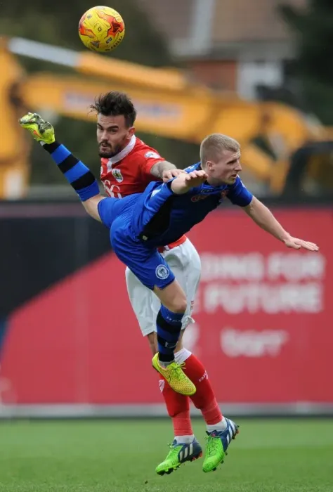 Framed Print : Maron Pack vs Jamie Allen: Intense Header Battle at Ashton Gate, Bristol City vs Rochdale, Sky Bet League One