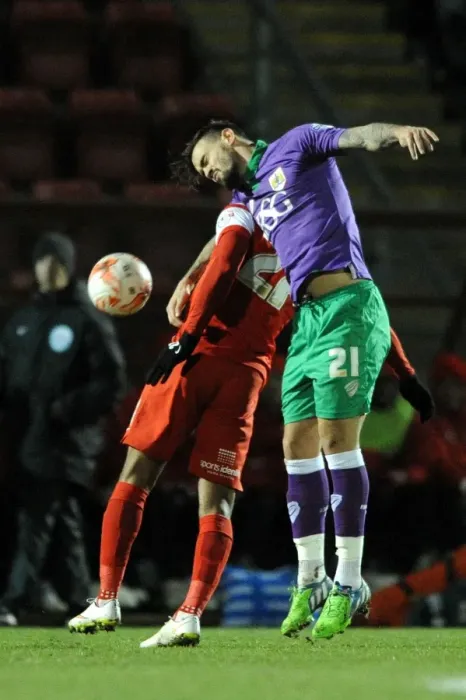 Framed Print : Maron Pack vs Jay Simpson: Intense Aerial Battle in Leyton Orient vs Bristol City Football Match, Sky Bet League One Framed Print : Maron Pack vs Jay Simpson: Intense Aerial Battle in Leyton Orient vs Bristol City Football Match, Sky Bet League One