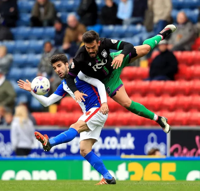 Framed Print : Maron Pack vs Jordi Gomez: Intense Clash at Ewood Park during Blackburn Rovers vs Bristol City Championship Match, 2016 Framed Print : Maron Pack vs Jordi Gomez: Intense Clash at Ewood Park during Blackburn Rovers vs Bristol City Championship Match, 2016