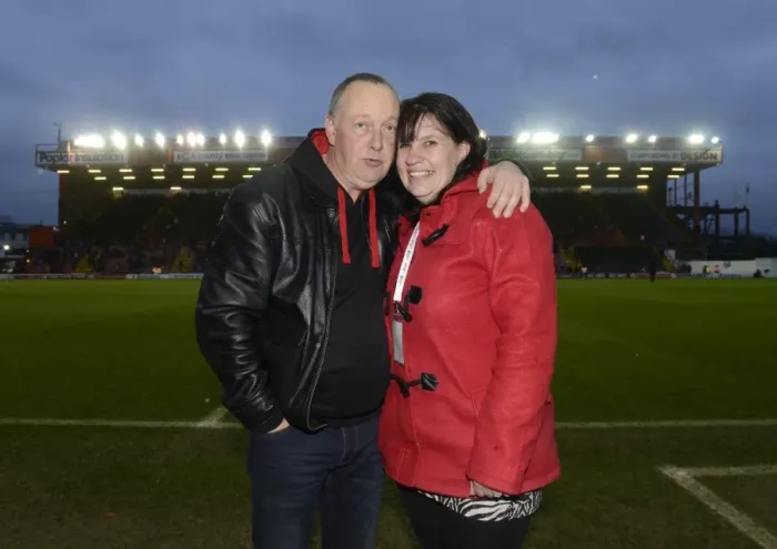 Framed Print : Marriage Proposal at Bristol City's Ashton Gate: A Memorable Football Moment Framed Print : Marriage Proposal at Bristol City's Ashton Gate: A Memorable Football Moment