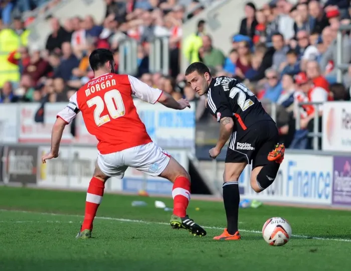 Framed Print : Martin Paterson's Backheel: Rotherham United vs. Bristol City, Sky Bet League One, 2014