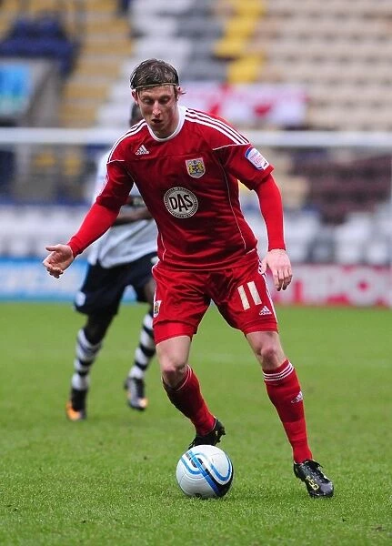 Martyn Woolford in Action: Championship Showdown between Preston and Bristol City - February 2011