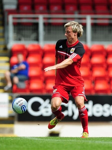 Martyn Woolford in Action at McDiarmid Park: Pre-Season Friendly between St Johnstone and Bristol City, July 2012