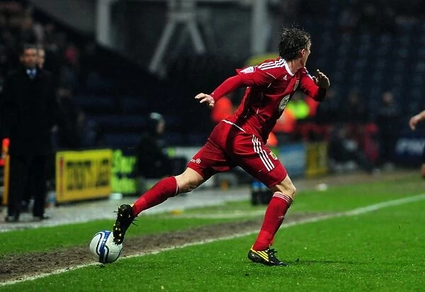 Martyn Woolford of Bristol City in Action against Preston North End, Championship Match, February 5, 2011 - Deepdale Stadium