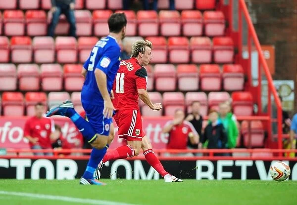 Martyn Woolford Scores First Goal for Bristol City Against Cardiff City, 25-Aug-2012