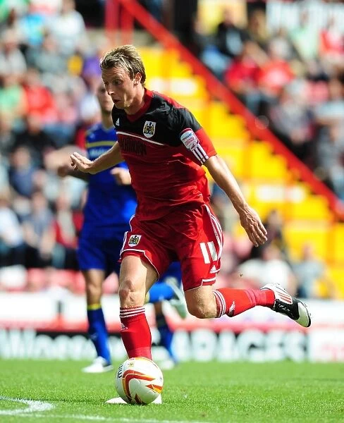 Martyn Woolford Scores His Second: Thrilling Moment from Bristol City vs. Cardiff City Championship Match, August 2012